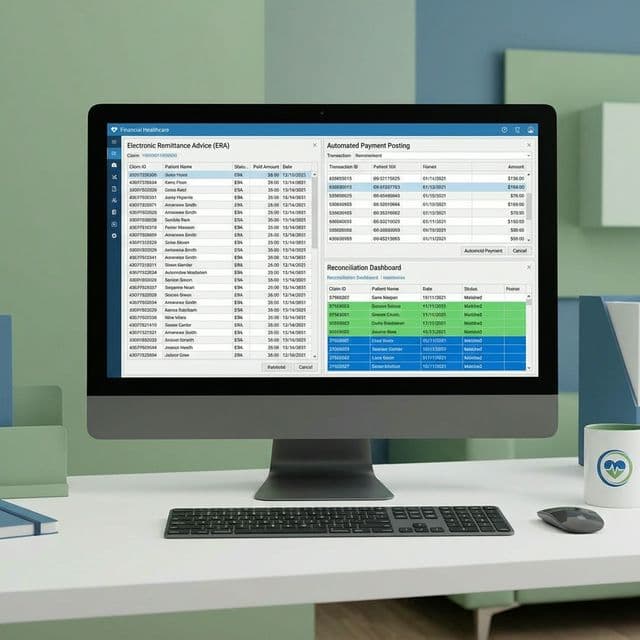 Payment Processing - When the Electronic Remittance Advice (ERA) arrives, our system automatically posts the payment and reconciles it against the claim.